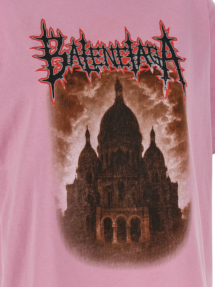 Balenciaga Balenciaga Sacré Cœur T-shirt - Pink | 89a96eeae13519db7b2b01da23f88bdfb3f2fa42