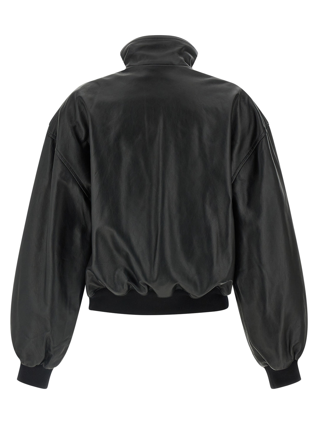 Balenciaga Leather Blouson Puffer Jackets - Black | 74cd25d34318cf6fed598ab6eca2ec1b5a0809b5