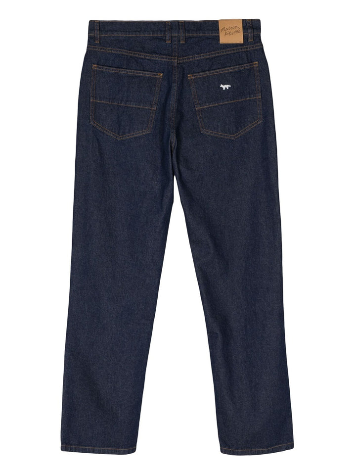 Straight mid-rise trousers