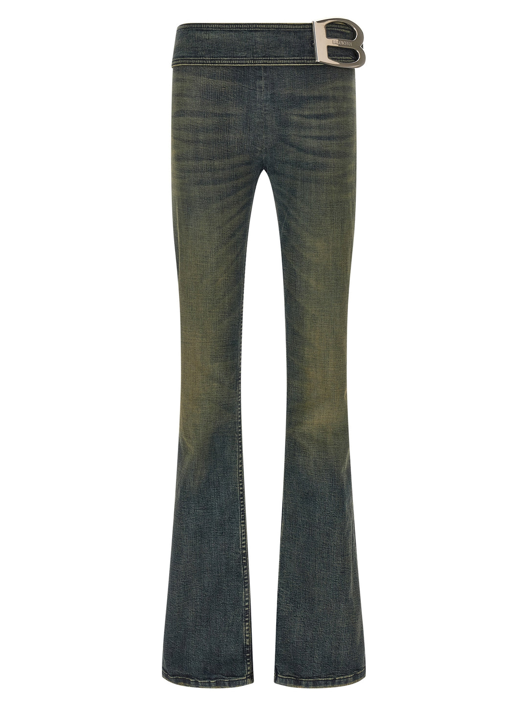 Balenciaga Bootcut Buckle Jeans - Blue | b5a9c649dfac7053e209483216c3a37fa3c33302