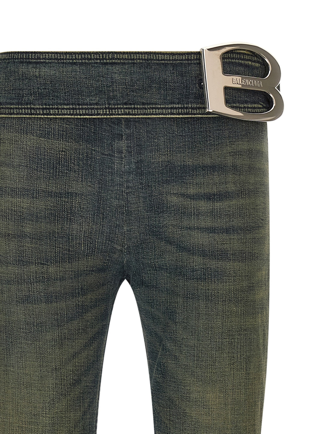 Balenciaga Bootcut Buckle Jeans - Blue | 83df2d7d8adcf71244deddc7c15b7a7c55000041