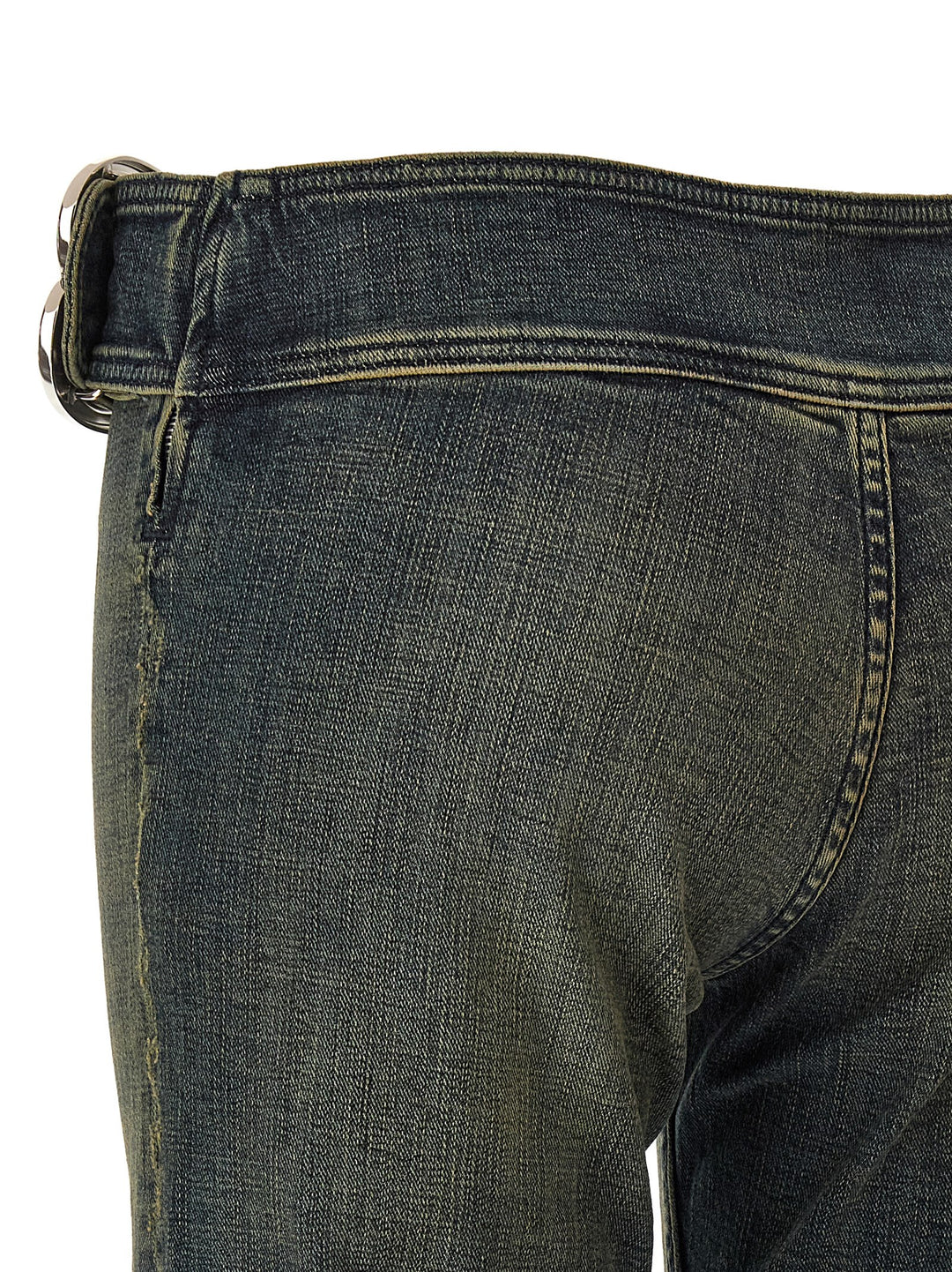 Balenciaga Bootcut Buckle Jeans - Blue | db15619b2af24bd54e2122c3a6304645cd2aaf12