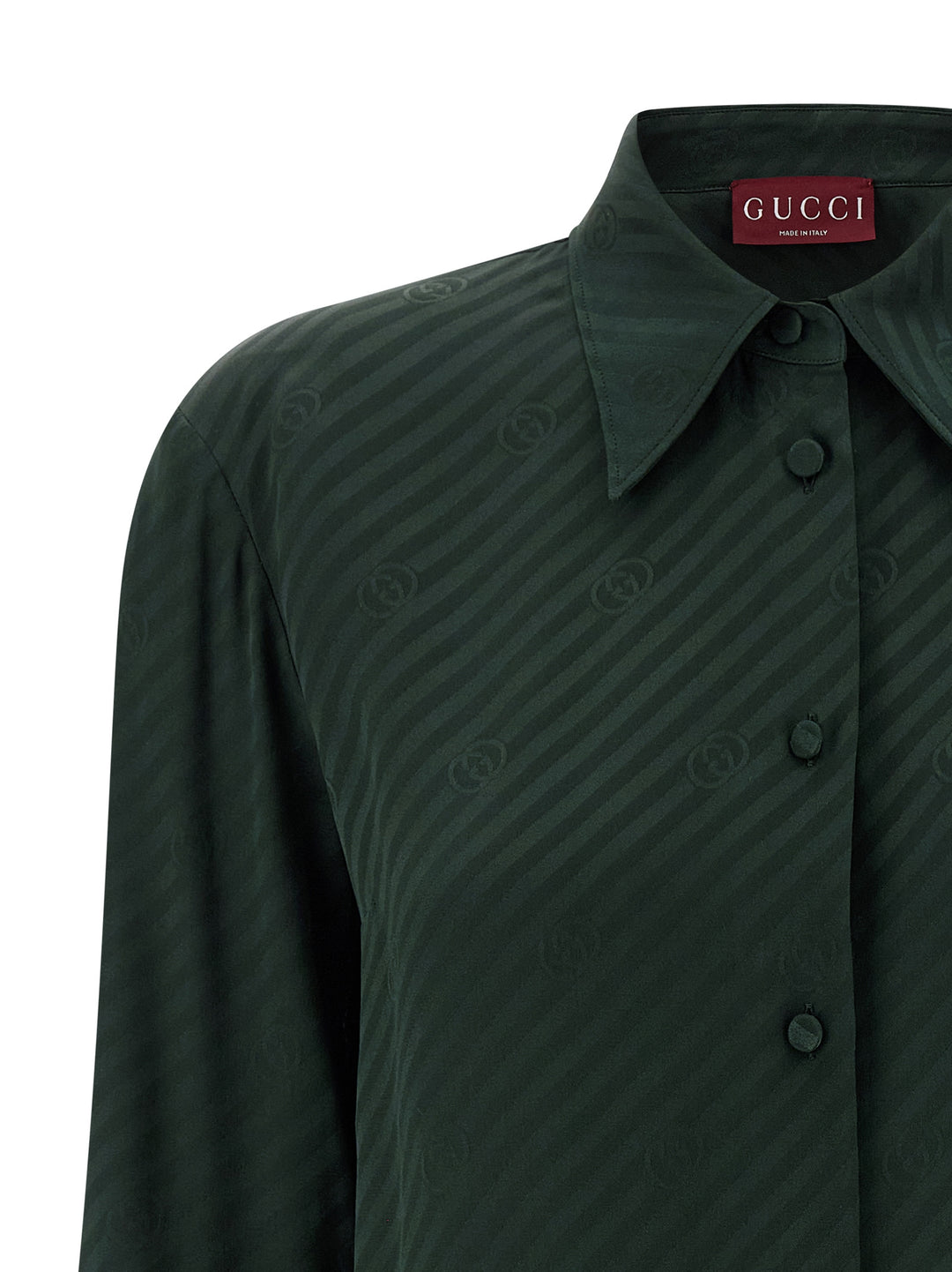 Gucci Incrocio Gg Shirt and Blouse - Green | b62d734969905ef5e14462f854dda00e96b51e1b