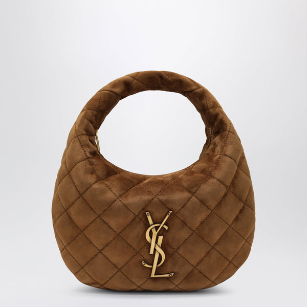 Caramel-Coloured Icarino Bag In Quilted Suede