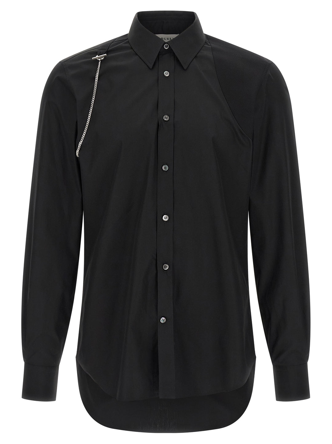 Mcqueen T Chain Harness Shirt and Blouse - Black | f44ca84ab29bb1f878d6114324035598f1248ad9