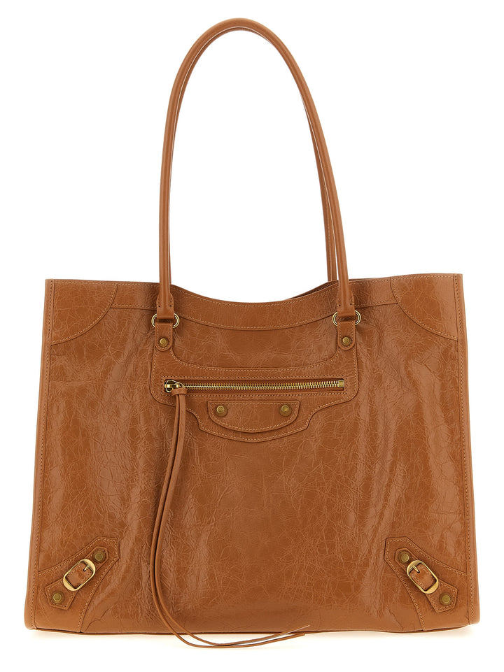 Balenciaga Tote Le City M Shoulder Bags - Brown | 29d525a290c008af371161377f2520fa72ec436c