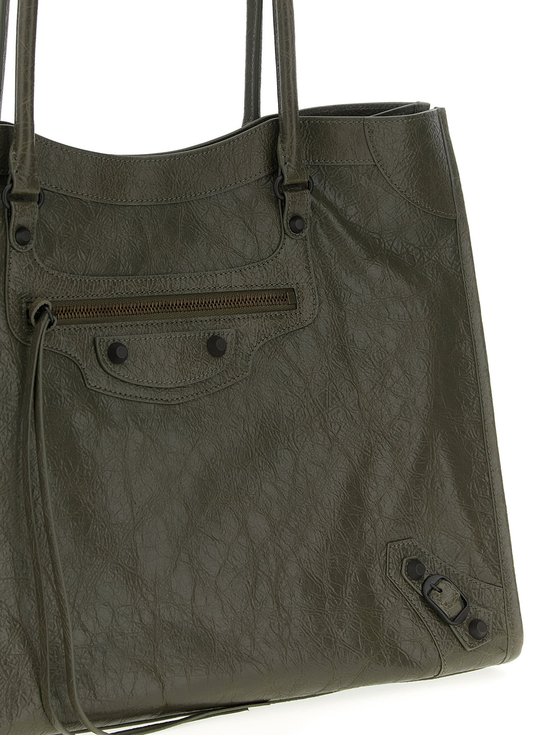 Balenciaga Le City Tote Bag - Green | a07028afc81f475523d1b7d1532c10159e96967d