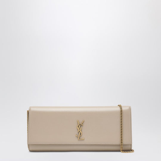 Kate Clutch In Beige Grain De Poudre Leather