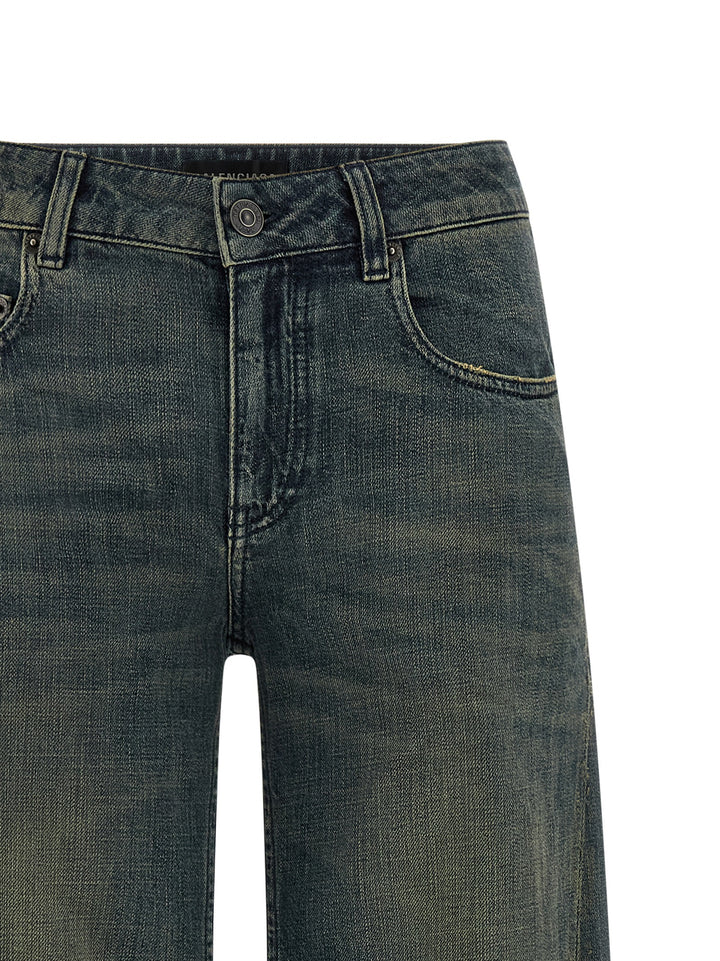 Balenciaga A Gamba Ampia Jeans - Blue | bea97590fe6465a173a1c7583aa6a299e3d9e3ef