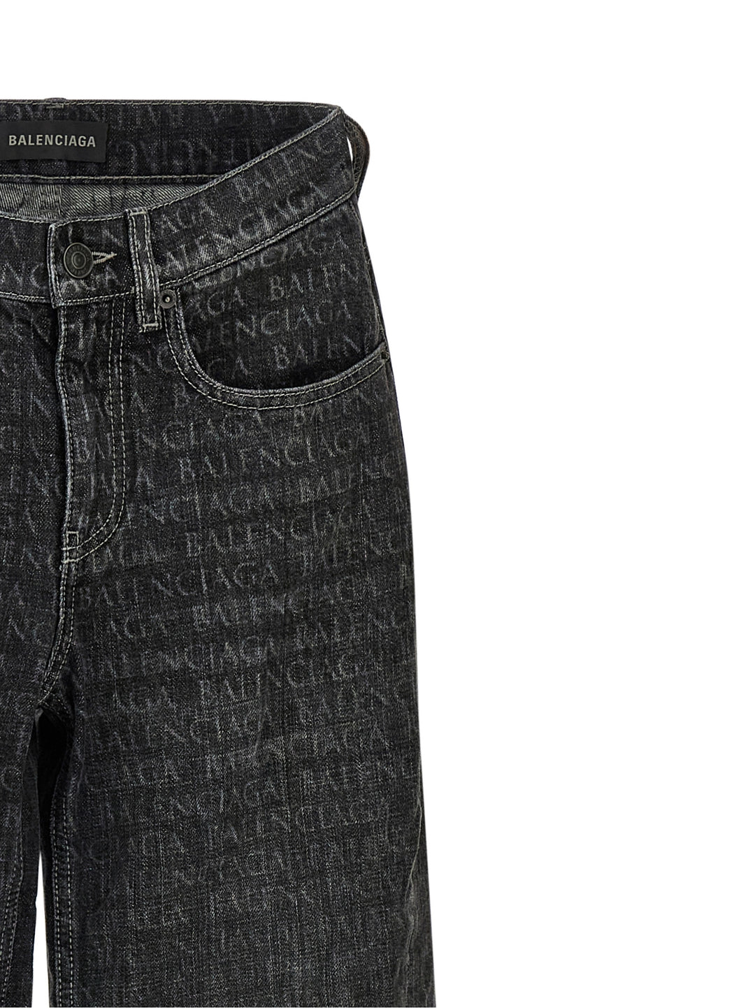 Balenciaga Wide Leg Jeans - Black | 52f27479fda231f151dd09c16b1f8797d51cf8f5