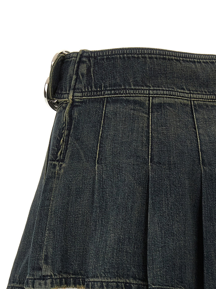 Balenciaga Buckle Pleated Skirts - Blue | b013ce68fd61e8c0c4dc7b1de2c3c796eae11286