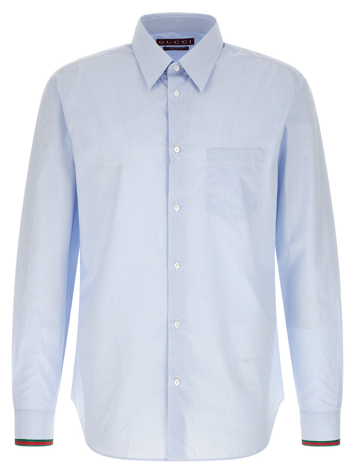 Gucci Striped Shirt Shirt and Blouse - Light Blue | 0abeb16382b87565df8c84332a0440b6bbcbf88b