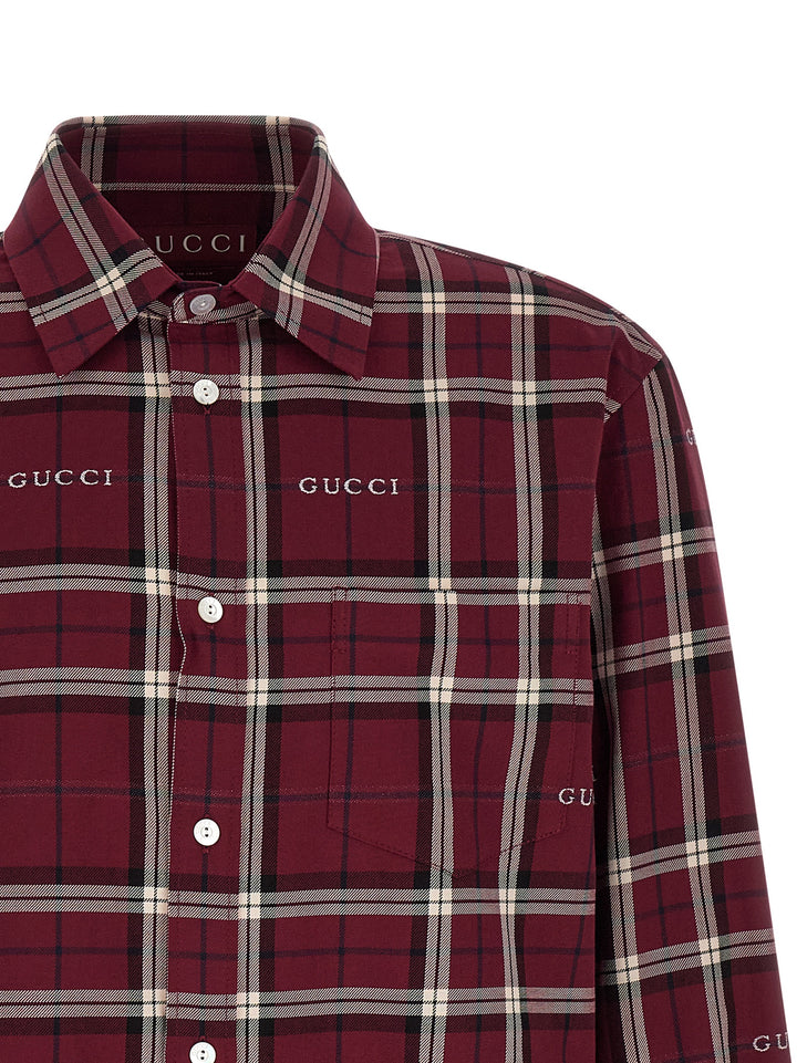 Gucci Tartan Shirt Shirt and Blouse - Red | 81e49cc1b6396966c777e1f7102682fe55612d48