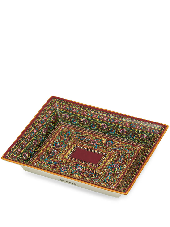 Tray with paisley print