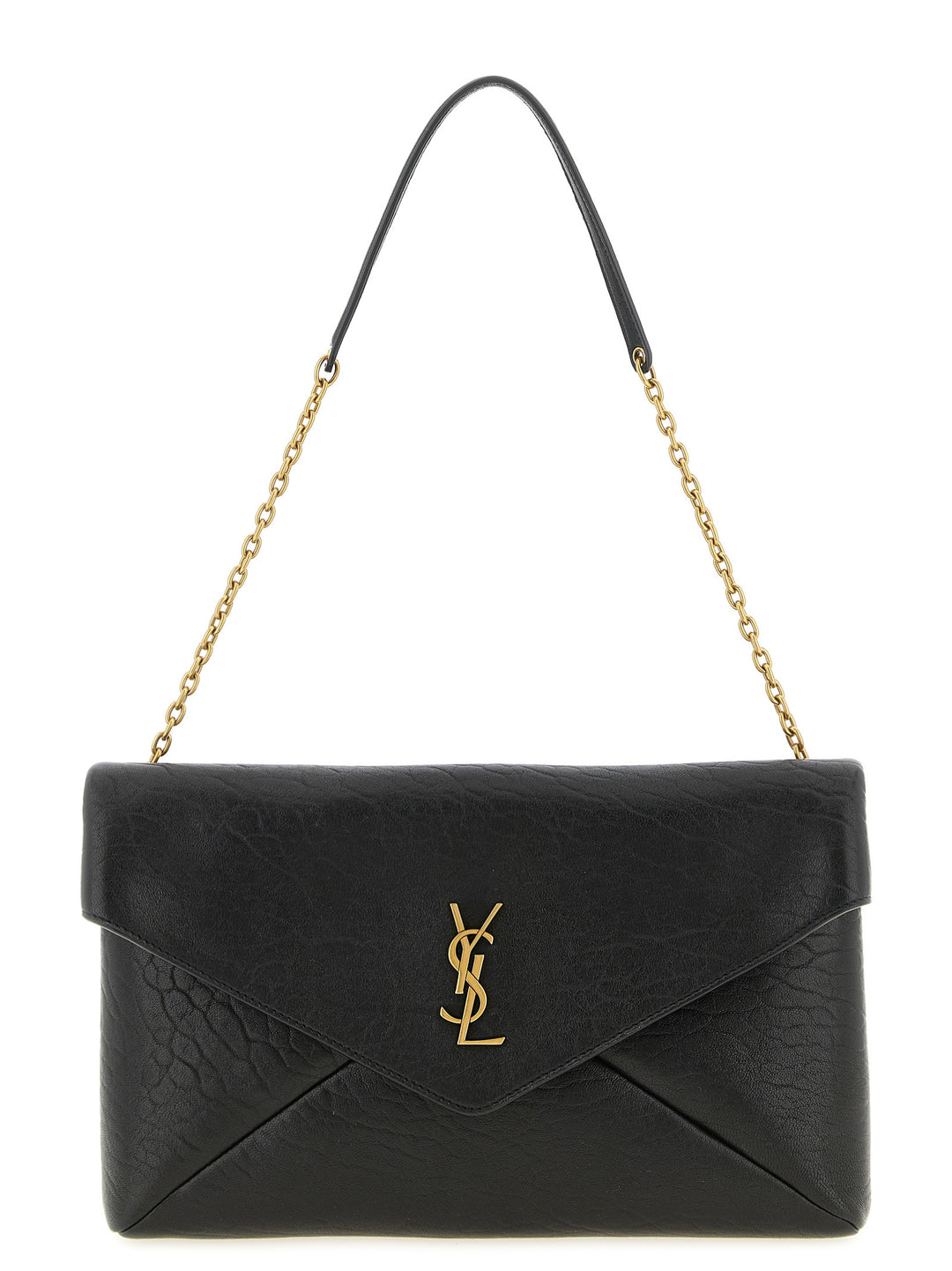 Saint Laurent Envelope Clutch - Black | 38f943706ce188a0960fd4bf3b083ed20b4c0530