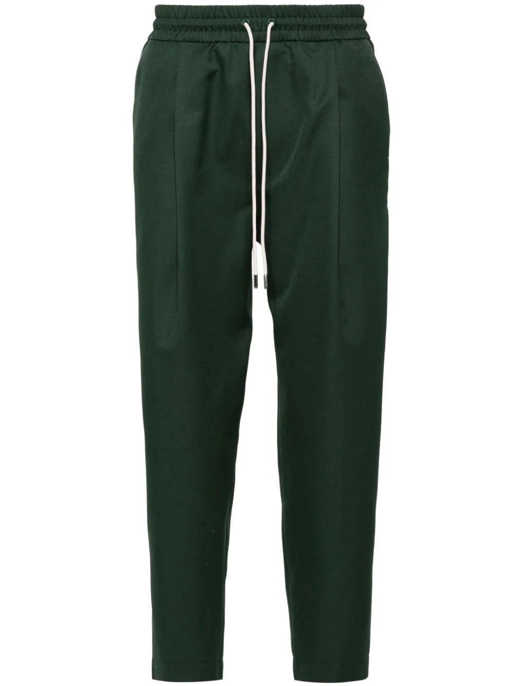 Cropped trousers with drawstring