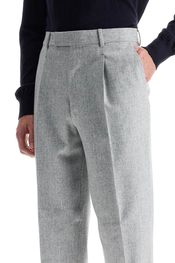 Formal Wool Trousers With Pleats