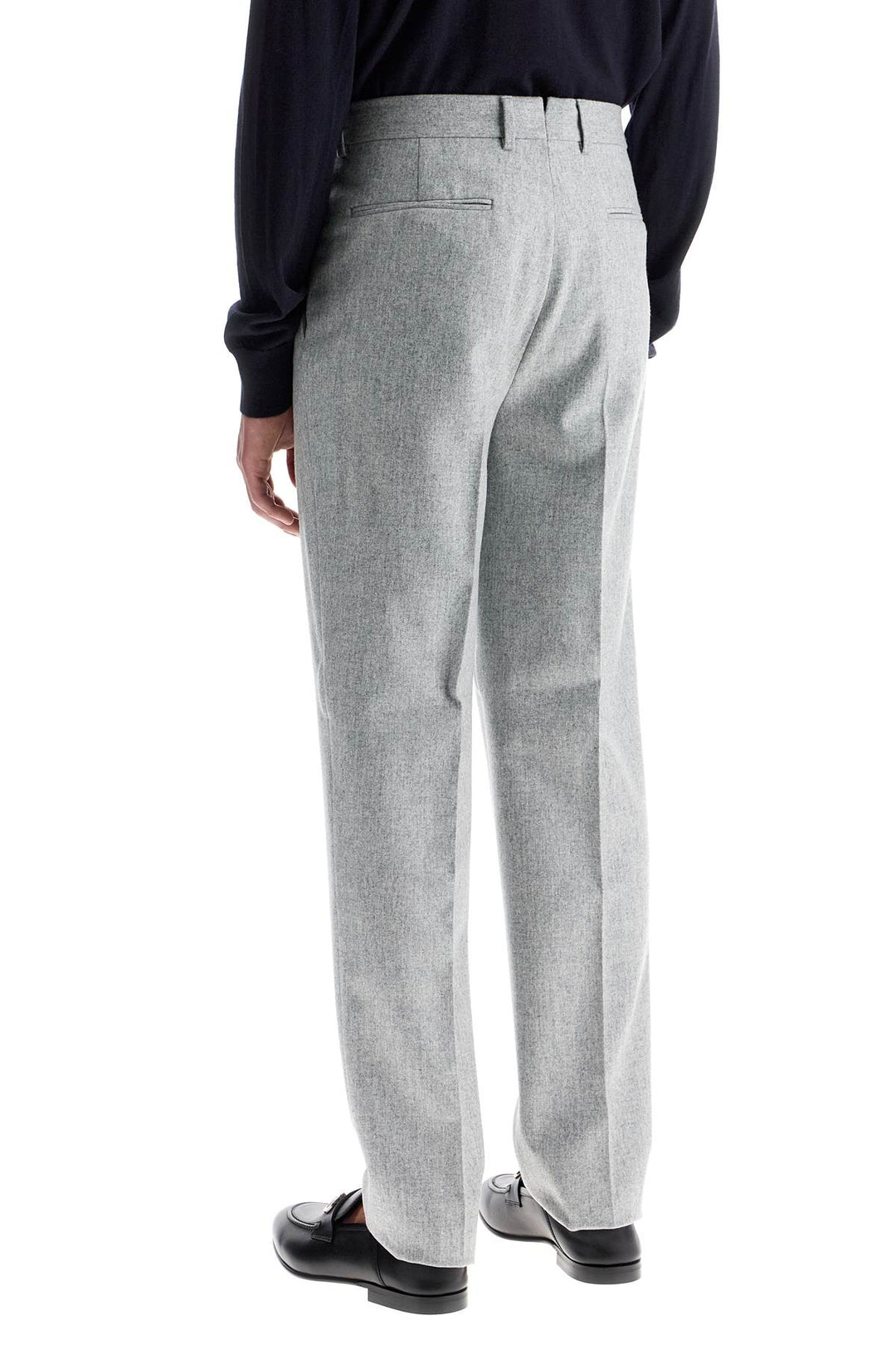 Formal Wool Trousers With Pleats