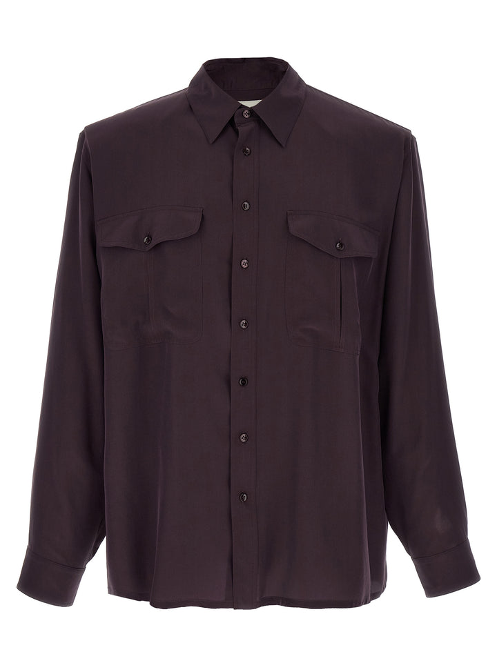 Saint Laurent Viscose And Silk Shirt Shirt and Blouse - Purple | bb76a363b7f7a19f849ec4e735c7cfdf2aac1af6