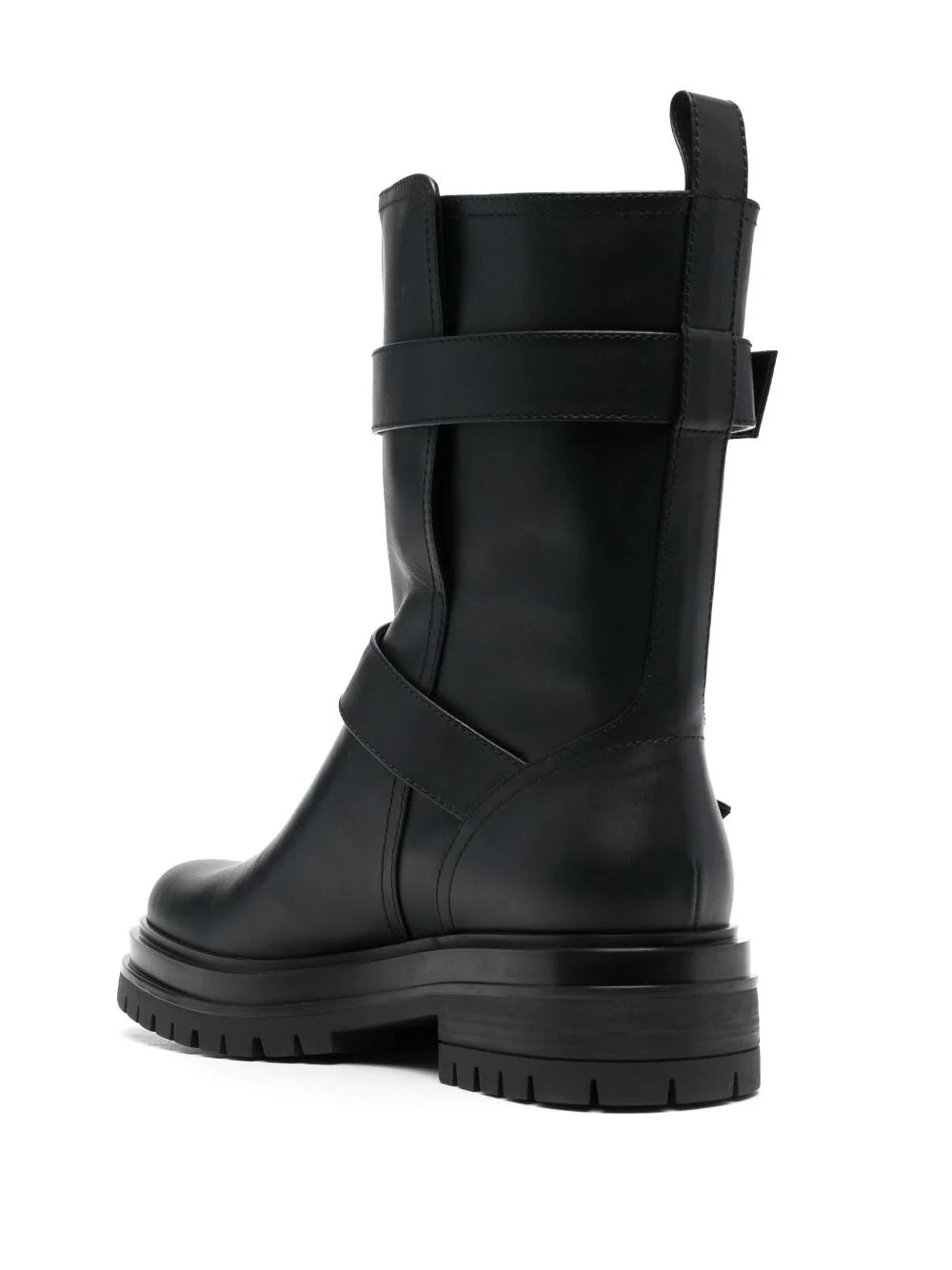 Amphibian buckle ankle boots