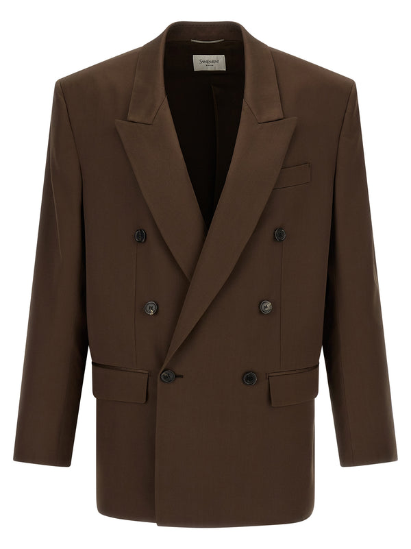 Satin Blazer Brown