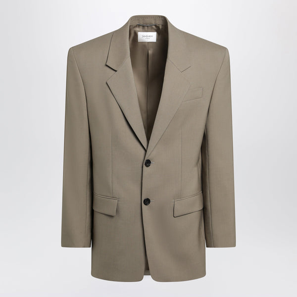 Beige Single-Breasted Wool And Mohair Jacket