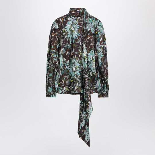 Printed Silk Twill Blouse