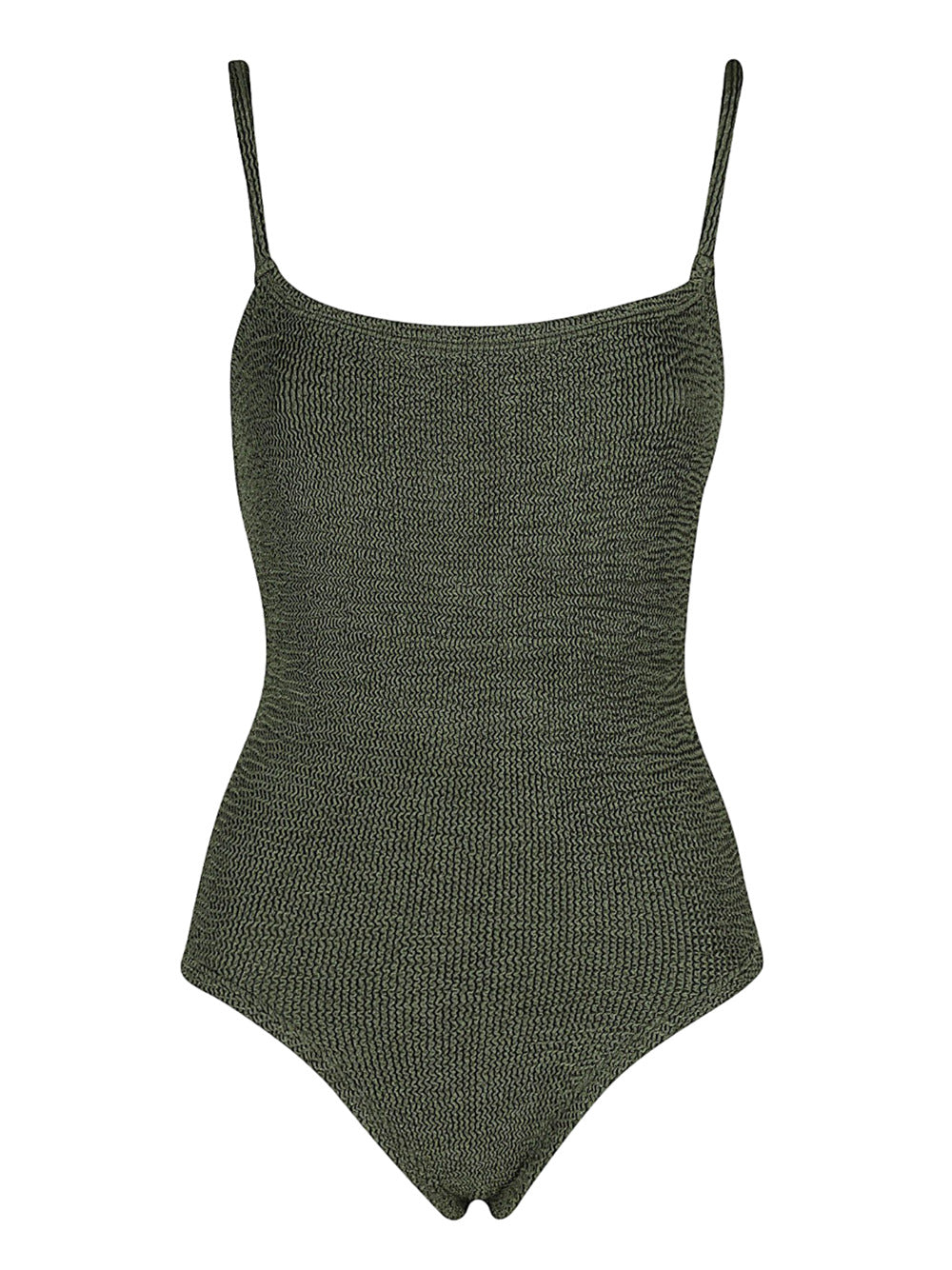 One-piece swimsuit with ruffles