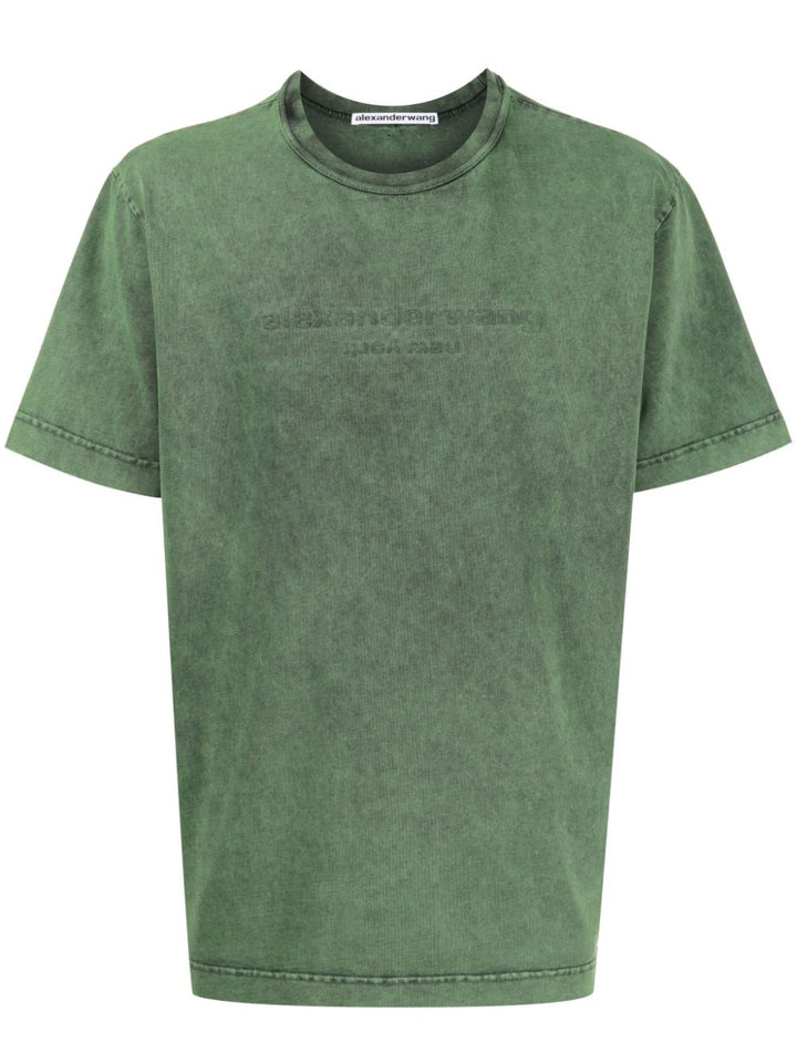 T-shirt with embossed logo