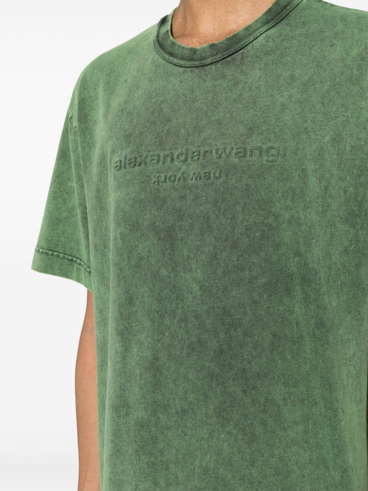 T-shirt with embossed logo