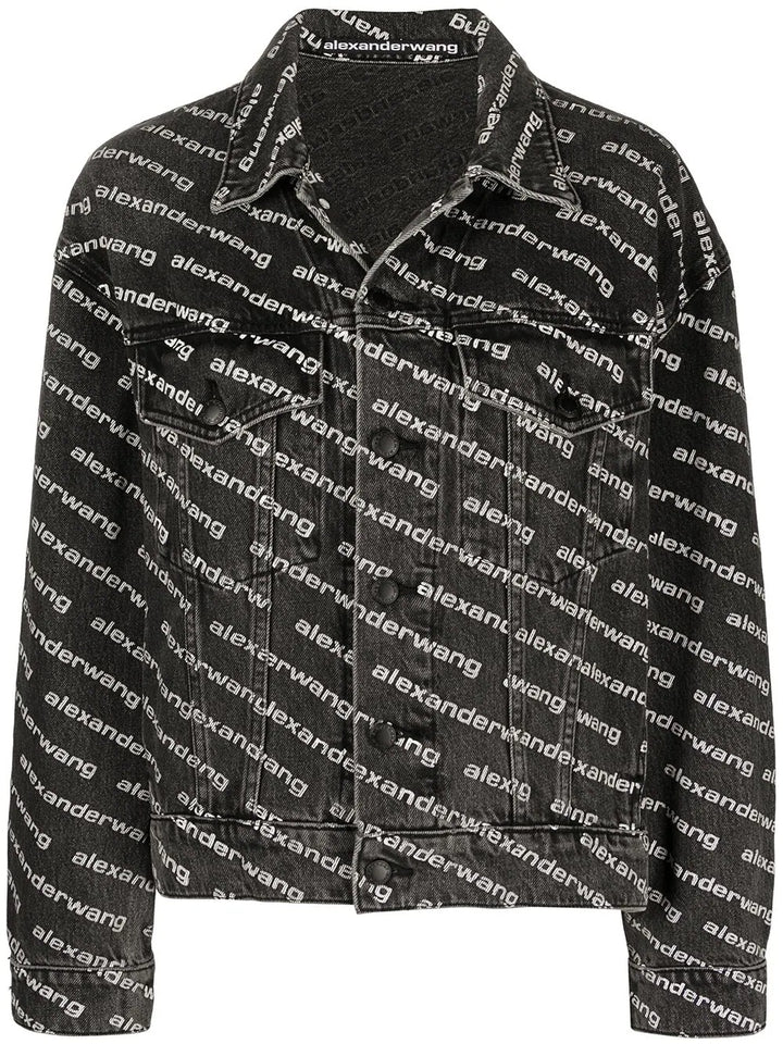 Jacket with all-over logo