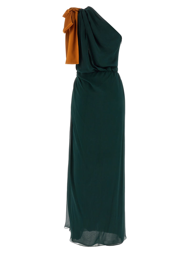 Saint Laurent One-Shoulder Dress Dresses - Green | 4810360d9bc2c165de75916c6f713ac88e2d72bb