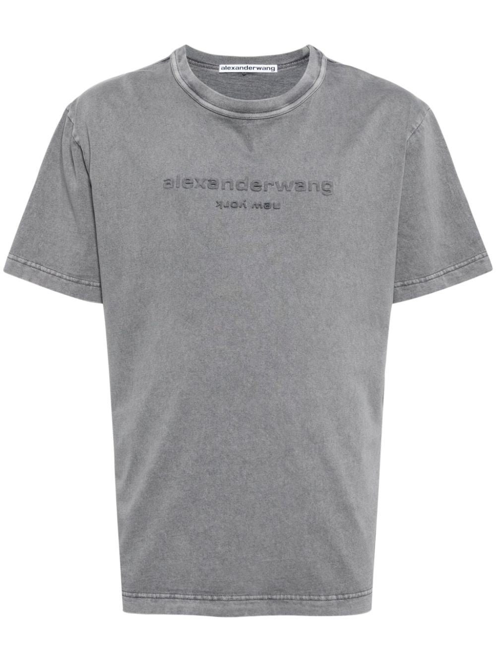 T-shirt with embossed logo