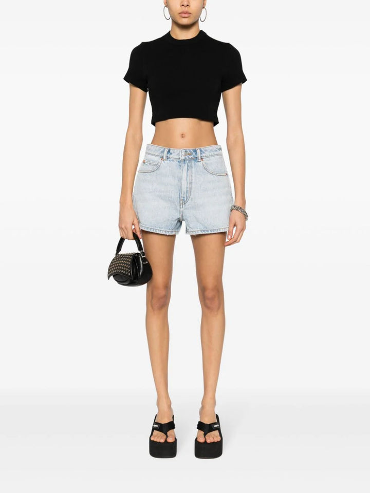 Crop top with embossed logo