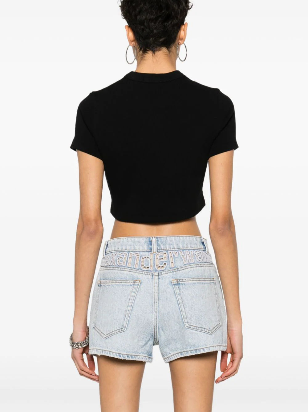 Crop top with embossed logo