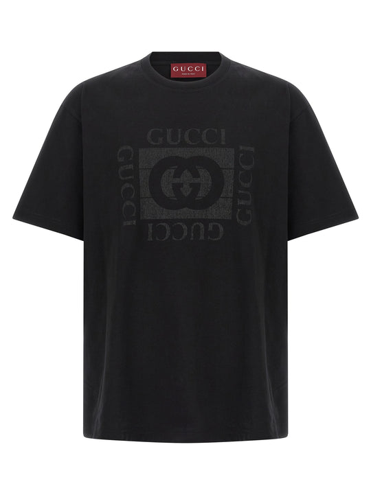 Gucci Incrocio Gg T-Shirt Black