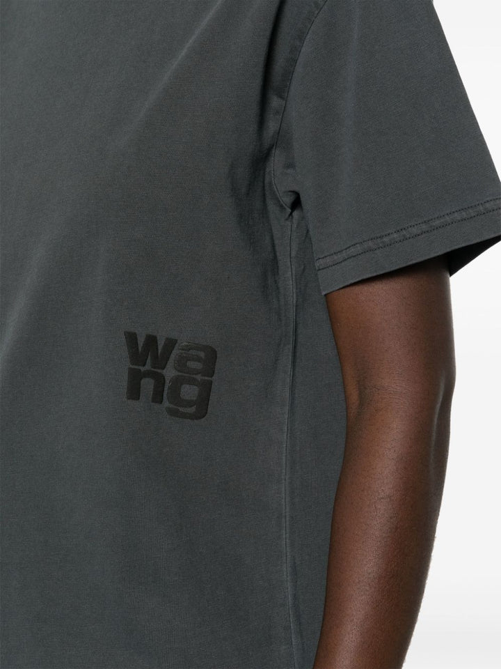 T-shirt with embossed logo