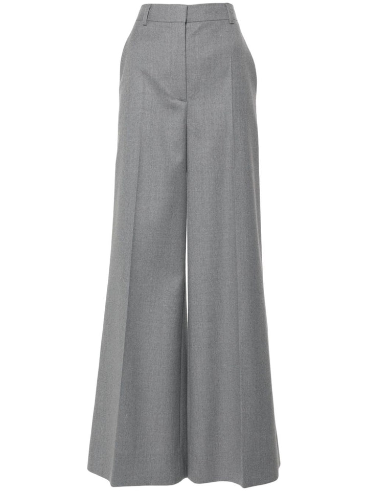 Mid-rise flared trousers