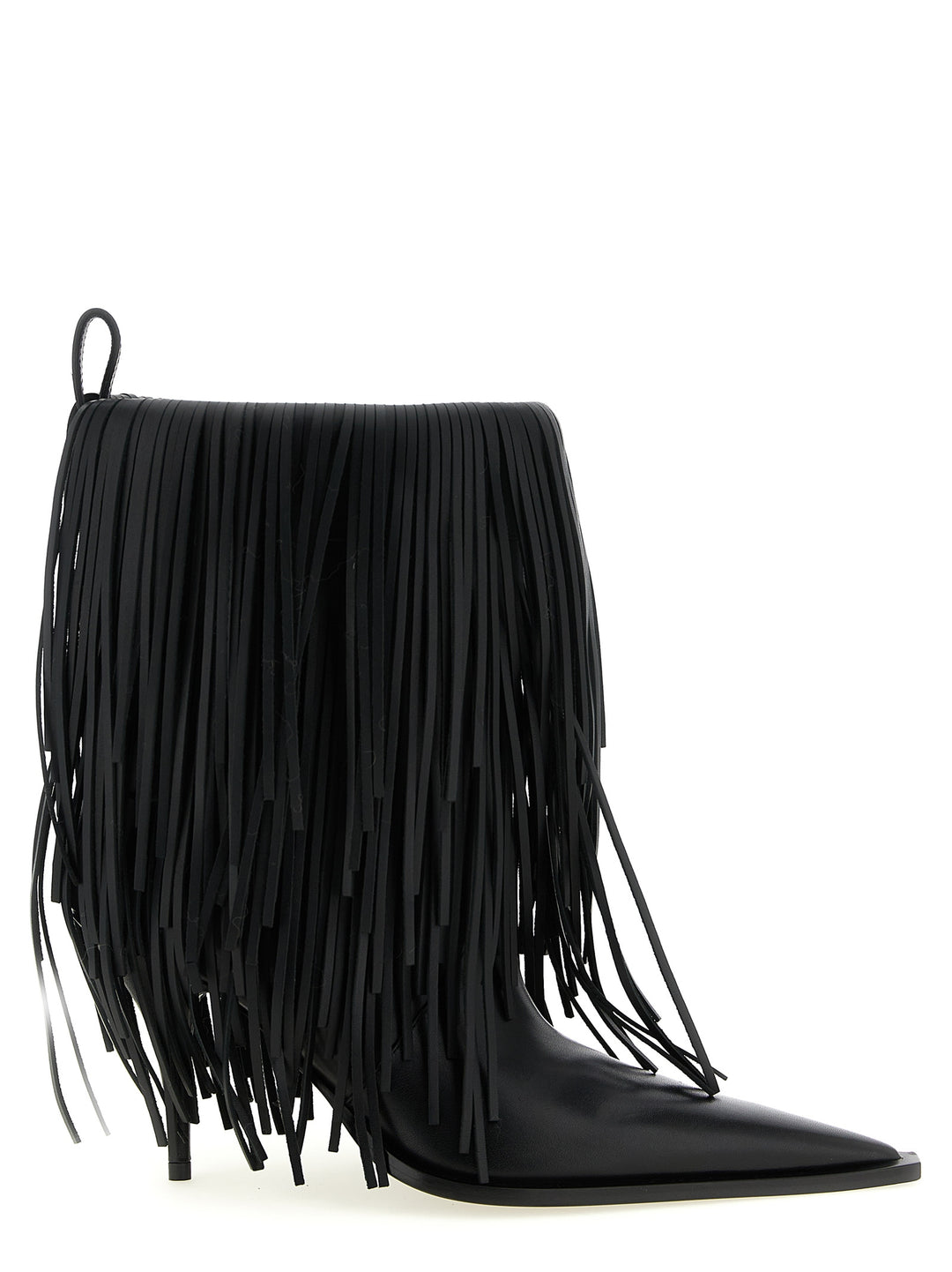 Balenciaga Avenue Fringe Boots and Ankle Boots - Black | 808125549891655487ae730a1542f954903814d8