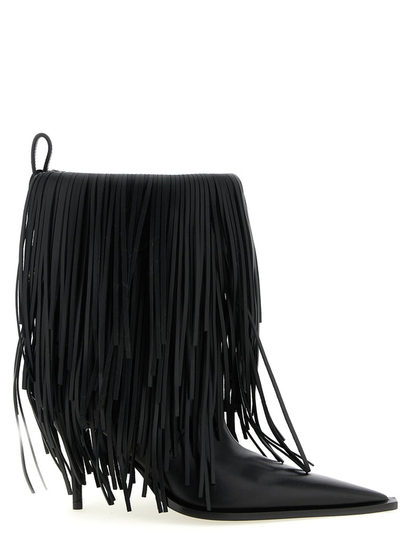 Avenue Fringe Boots And Ankle Boots Black