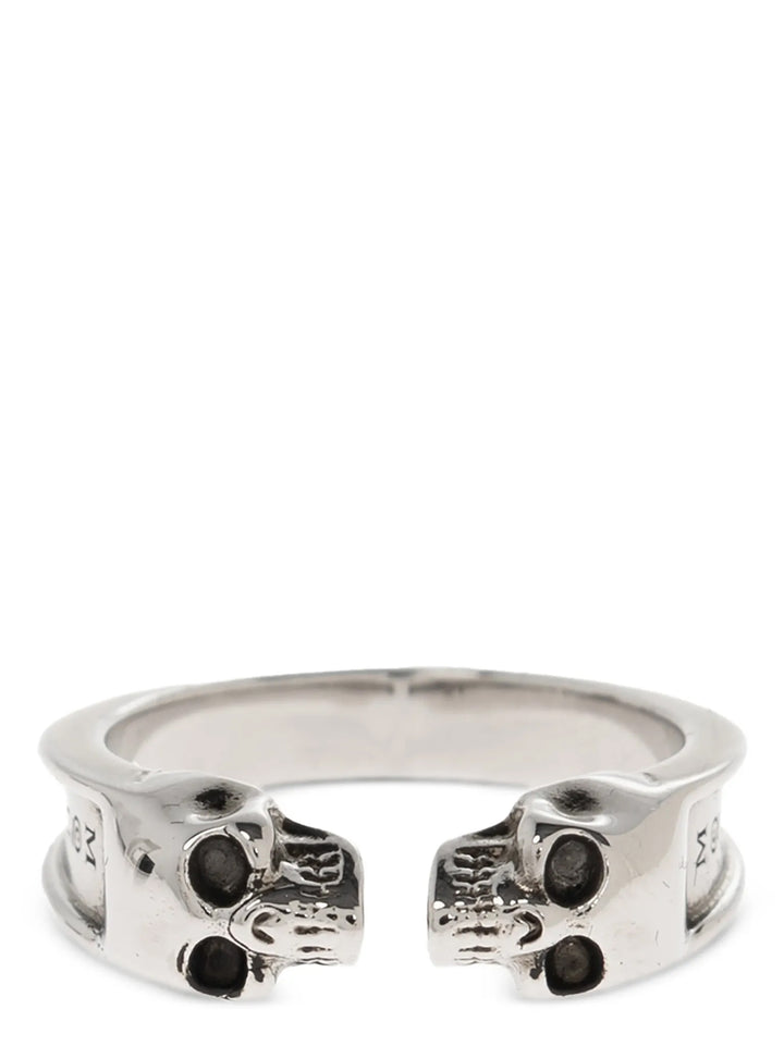 Mcqueen Thin Twin Skull Jewelry - Silver | 25e1e0ac7107f149d9204d4510c5ddf8ebdc60ae