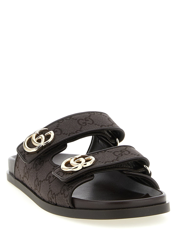 Gucci Doppia G Sandals - Brown | ba17e24804e70f0dc45103017c93ae1c95c5776d