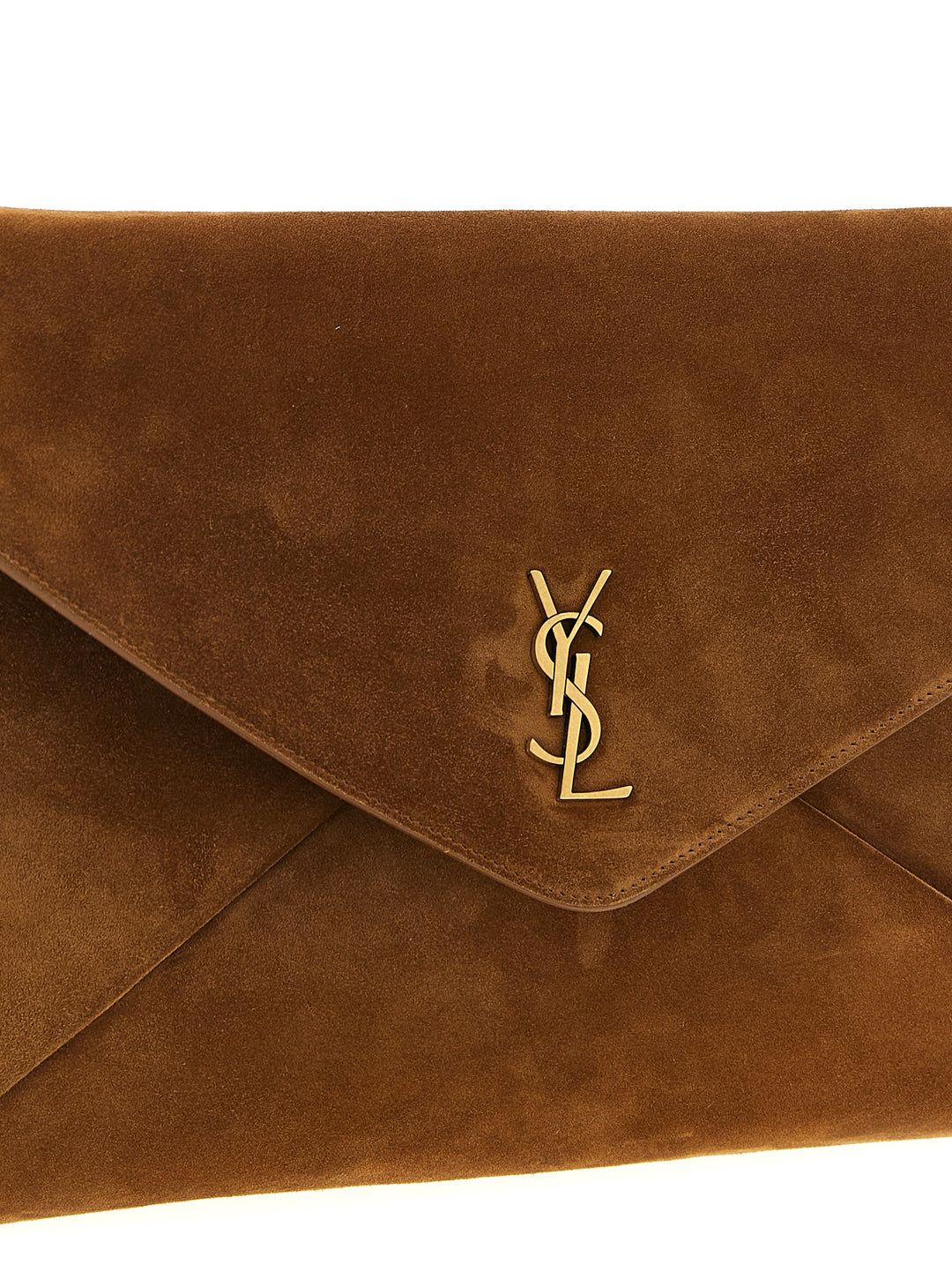 Saint Laurent Cassandre Clutch - Brown | 0f0fae4e5f86127a3db8d856f0f99d360580aff5