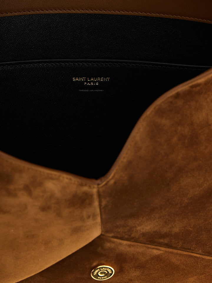 Saint Laurent Cassandre Clutch - Brown | 167bc46153ac62d4192a46b77ae8be606b8361ba