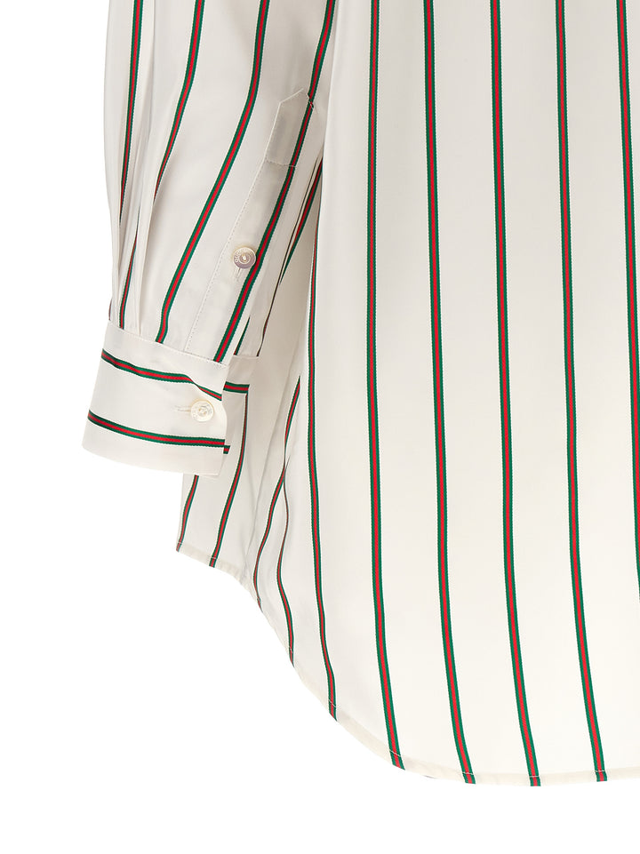 Gucci Web Shirt and Blouse - White | 638625d83fe9cabecf7a8fbc9fb3784bacdd9a39