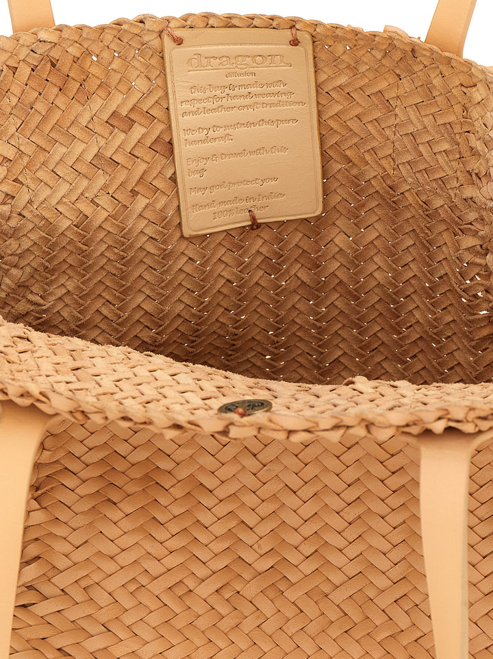 Dragon Diffusion Teresa Maxi Cabas Hand Bags - Beige | 637a649ecbbbc85a2a7615d0327e6b766f76f4ea