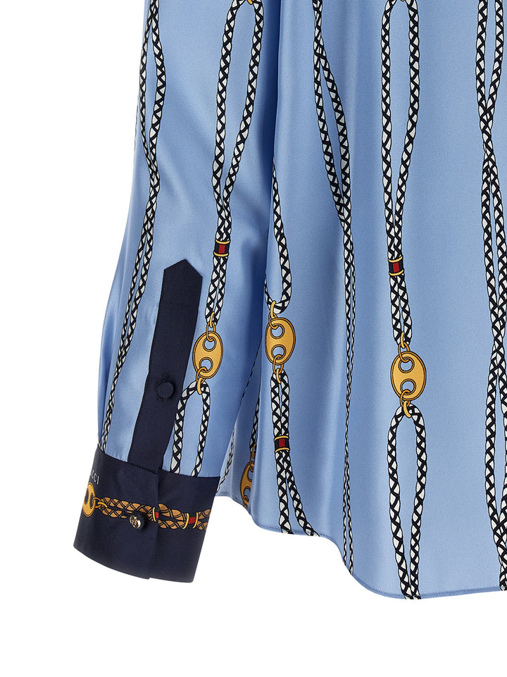 Gucci Lavallière Collar Shirt Shirt and Blouse - Light Blue | ef21b4165bbb8ced4daec27f39cf991d07bf9c05