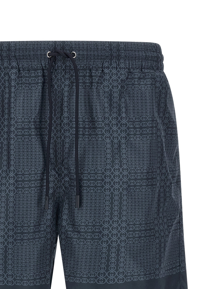 Gucci Gucci Incrocio Gg Beachwear - Blue | 805487584d6c345cfd30061df3b9874c4e0e7e64