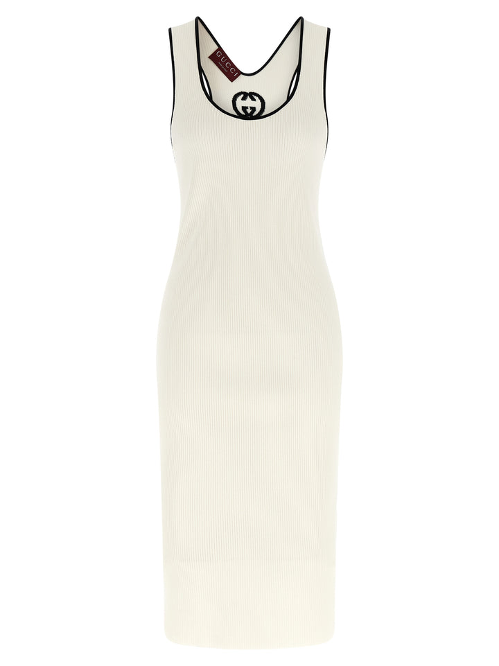 Gucci Doppia G Dresses - White/Black | fb44f882446cf5337b447b6cd13d14bad672ab9b