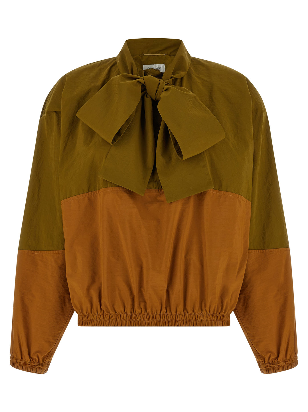 Saint Laurent Color-Block Anorak Puffer Jackets - Green | 9737b8832cc5dea3b808553d3aa62e89c9ef9dc4